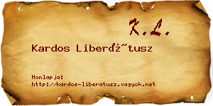 Kardos Liberátusz névjegykártya